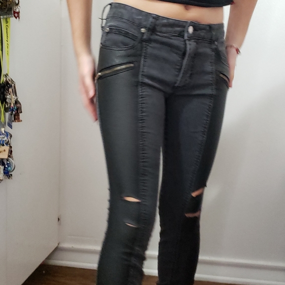 Tripp NYC Faux Leather + Black Jeans - Picture 2 of 4